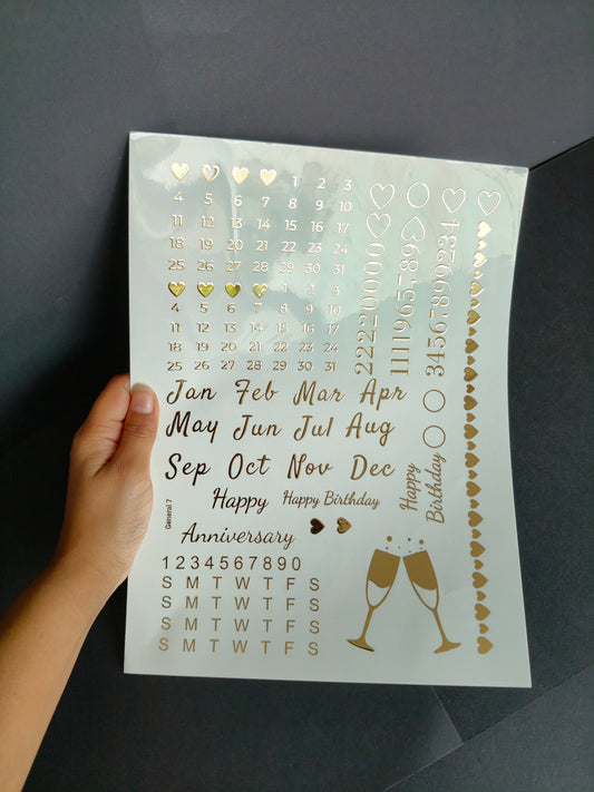 A4 Embossed Sticker Sheet-IS105