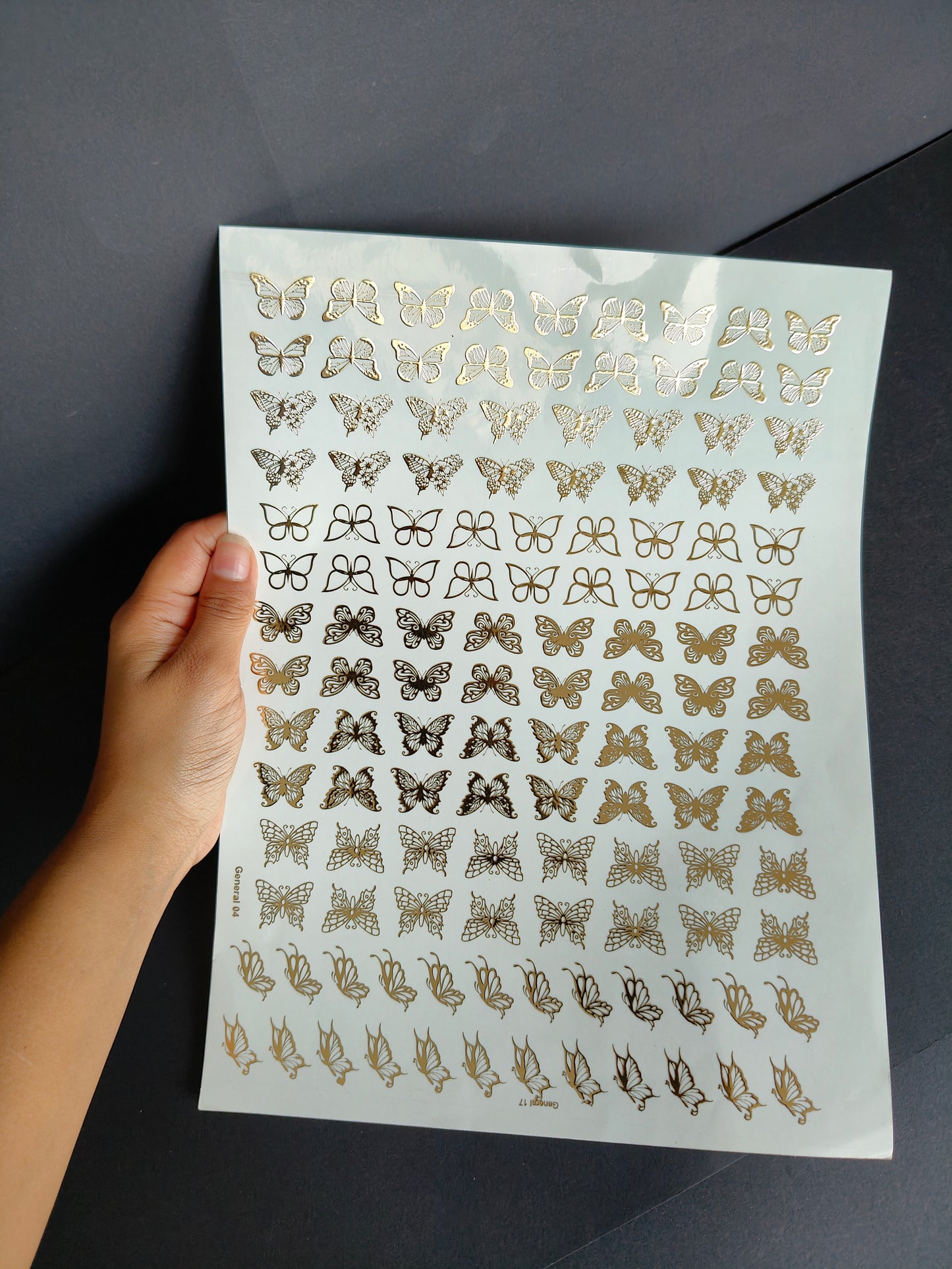 A4 Embossed Sticker Sheet-IS106