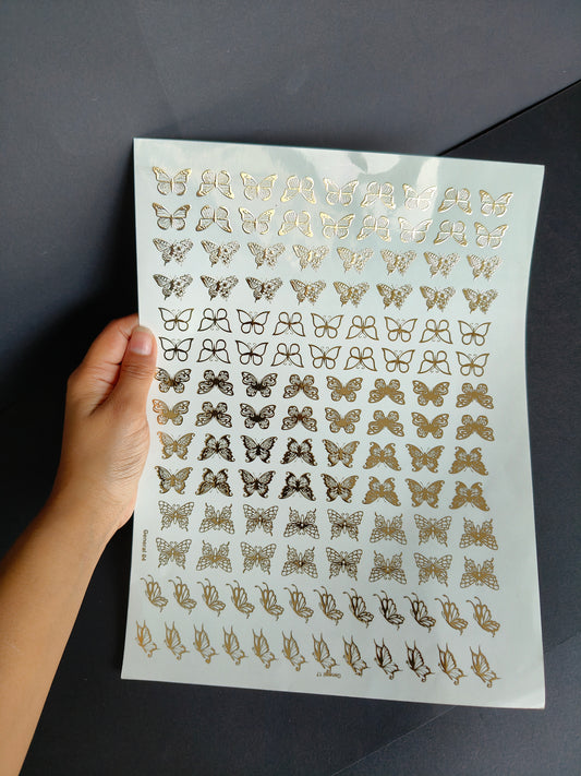A4 Embossed Sticker Sheet-IS106
