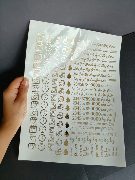 A4 Embossed Sticker Sheet-IS108