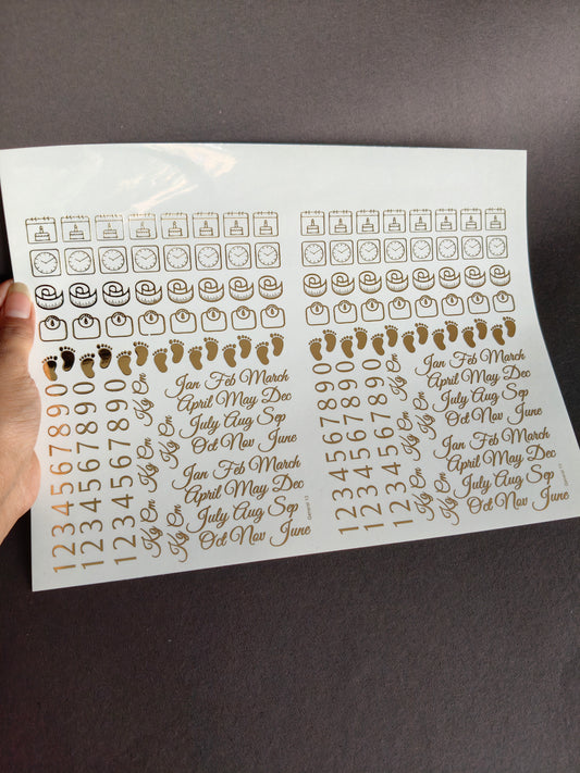 A4 Embossed Sticker Sheet-IS115