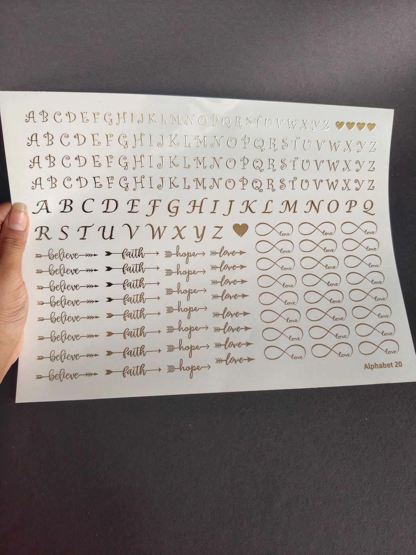 A4 Embossed Sticker Sheet-IS122