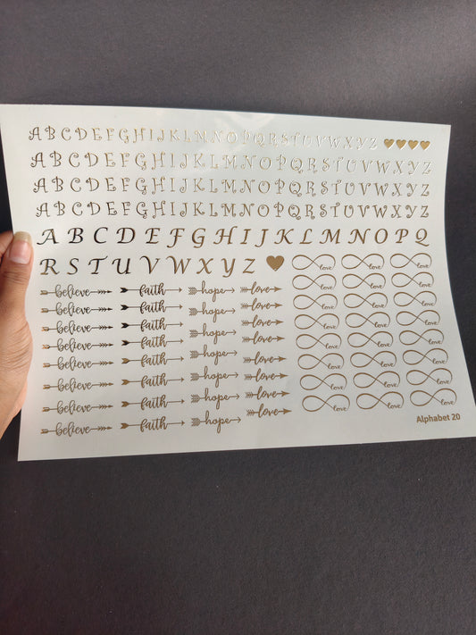 A4 Embossed Sticker Sheet-IS122
