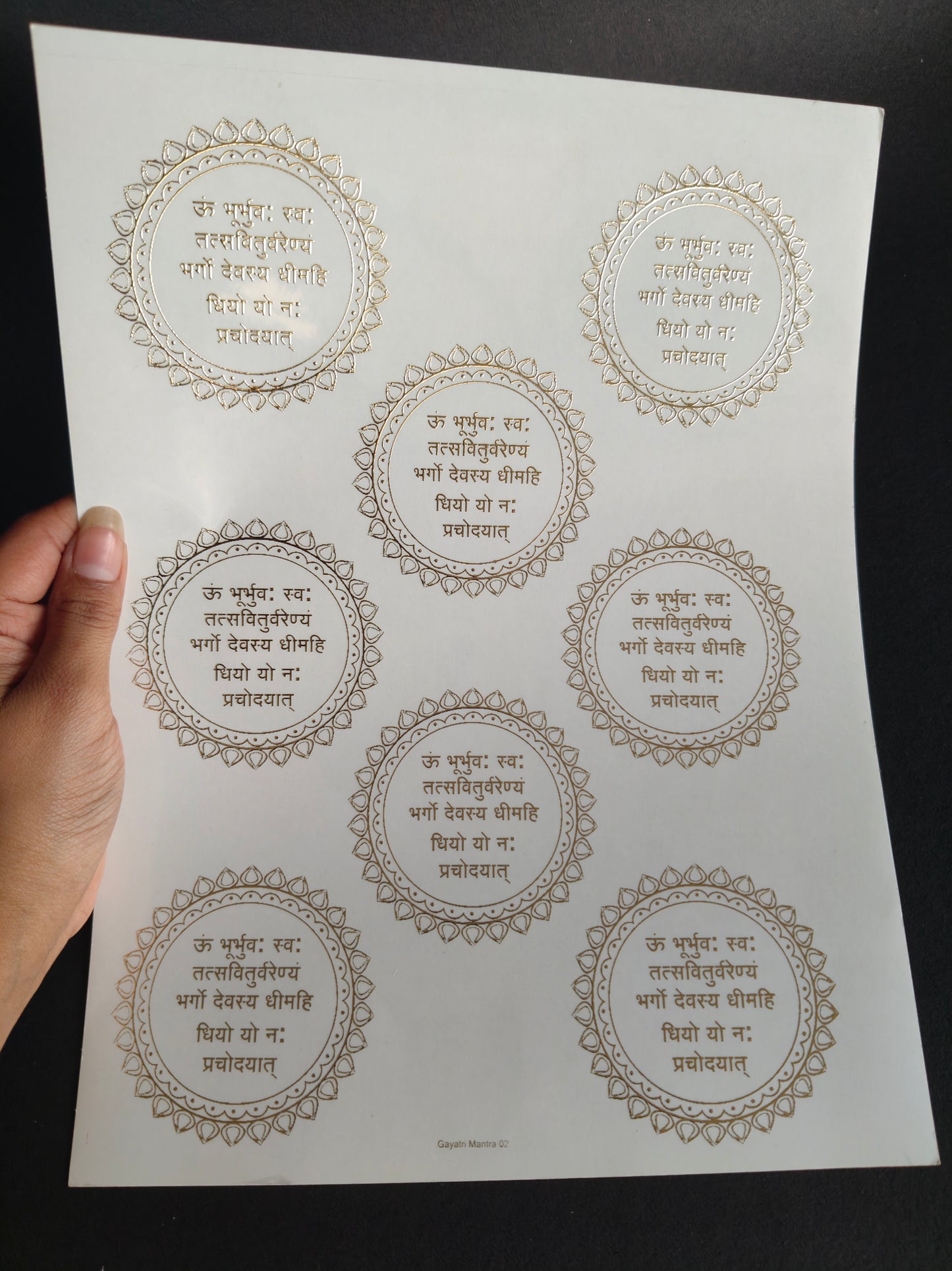 A4 Embossed Sticker Sheet-IS124