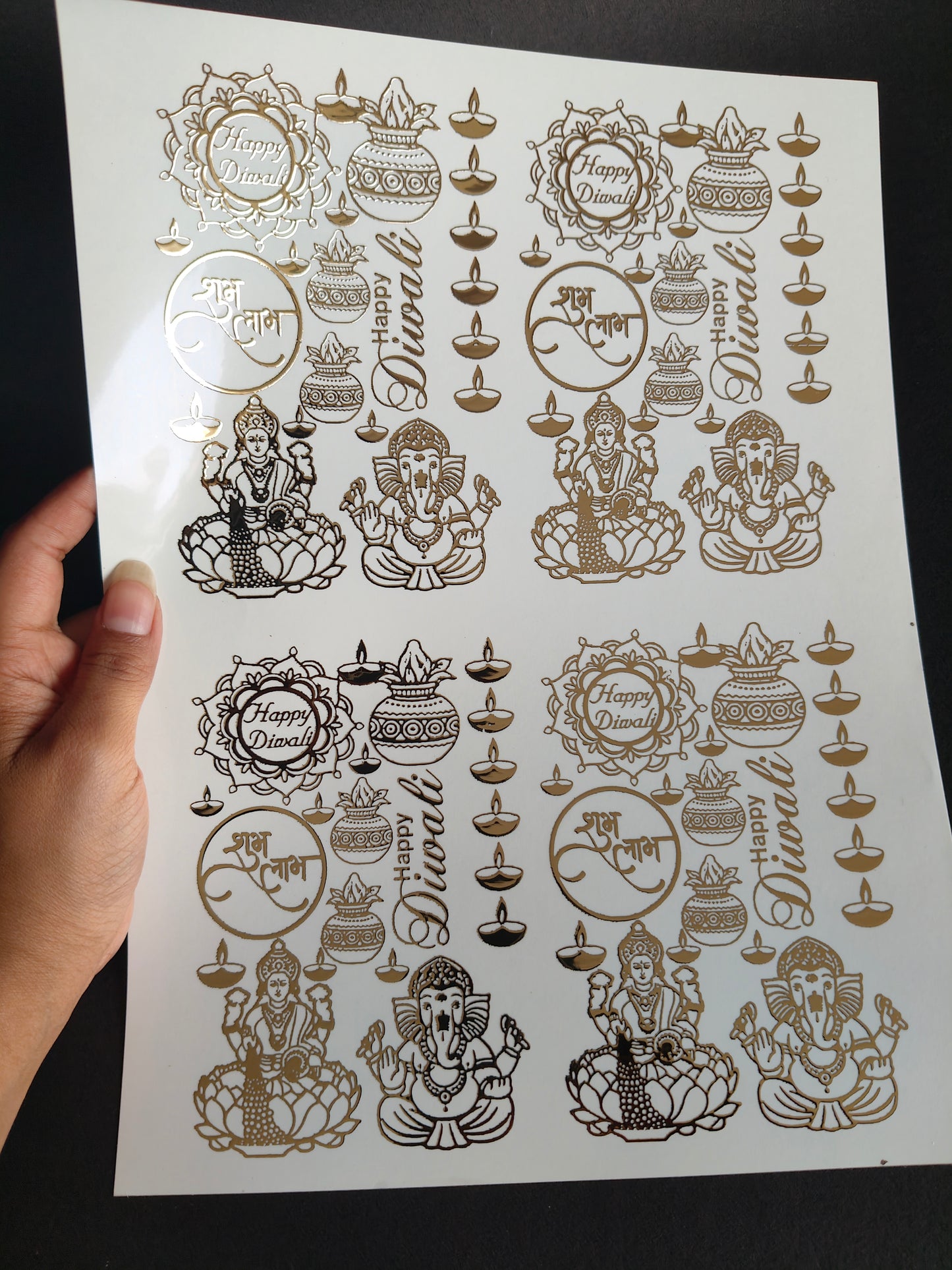 A4 Embossed Sticker Sheet-IS127
