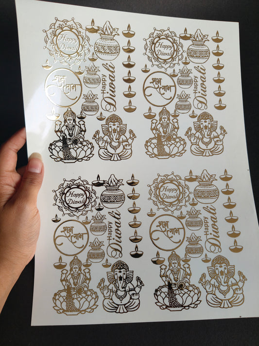 A4 Embossed Sticker Sheet-IS127