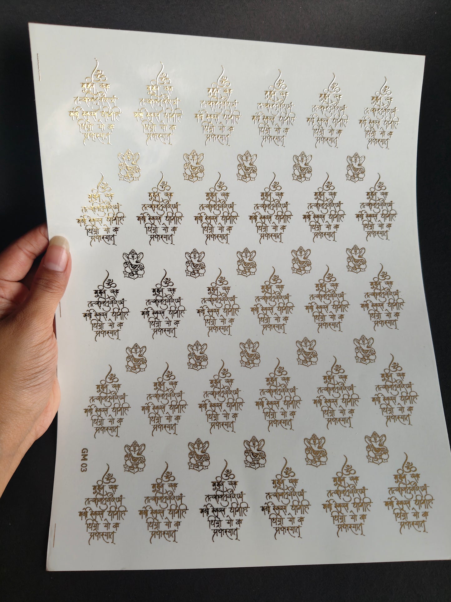 A4 Embossed Sticker Sheet-IS129