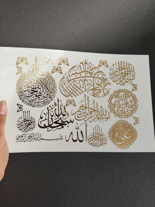A5 Embossed Sticker Sheet-IS136