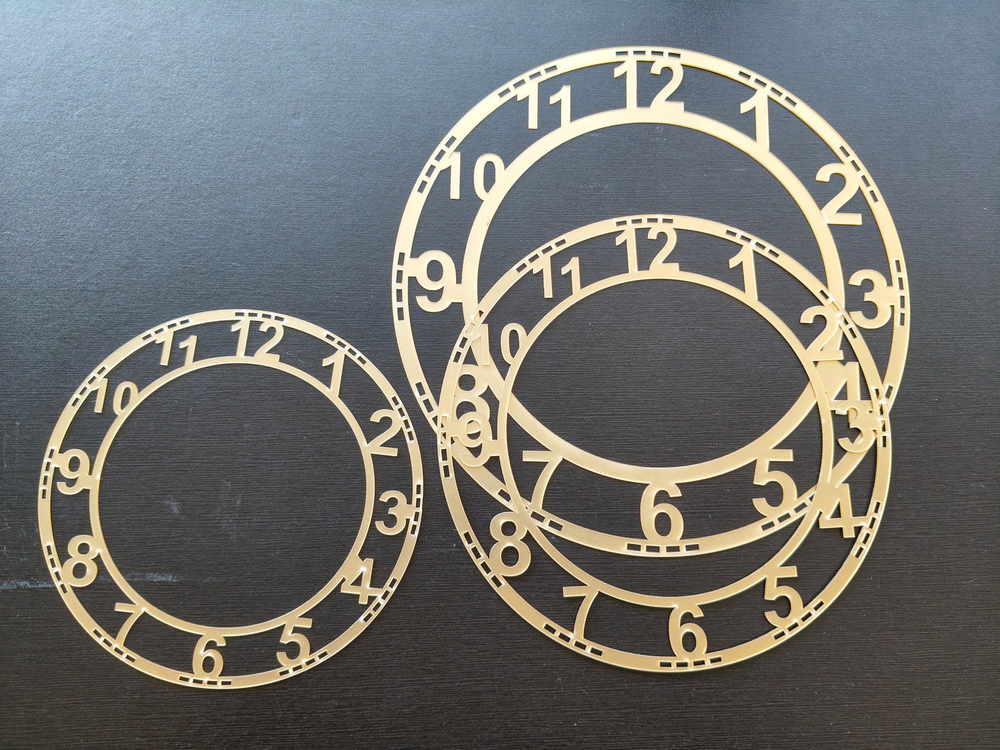 Gold Number acrylic rings