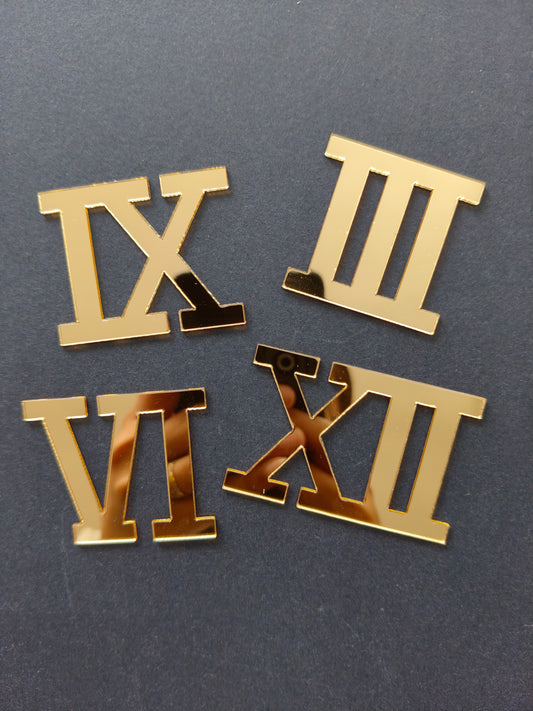 Gold roman acrylic cutouts-D