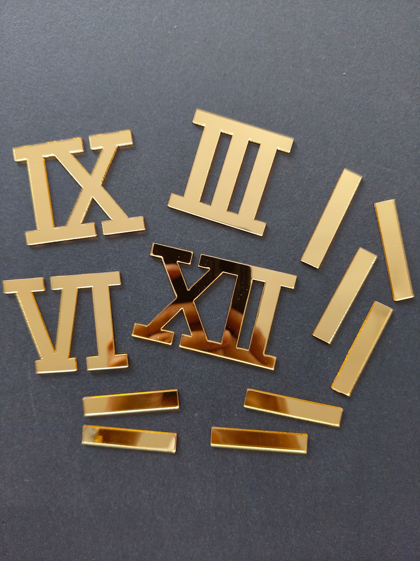Gold roman acrylic cutouts-E