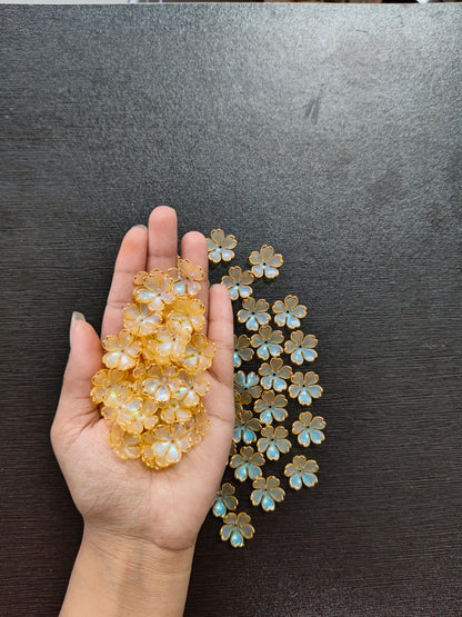 Small flower Leaves with gold border