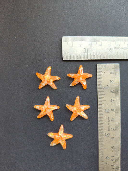 MN238- Orange jelly starfish miniature