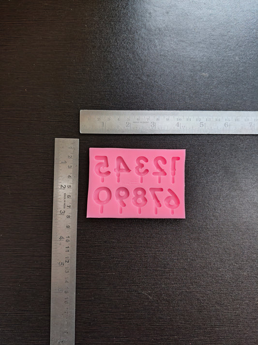 Number candle pink mould