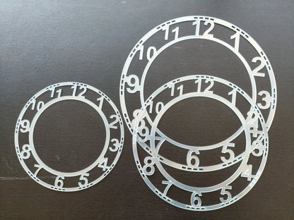 Silver Number acrylic rings