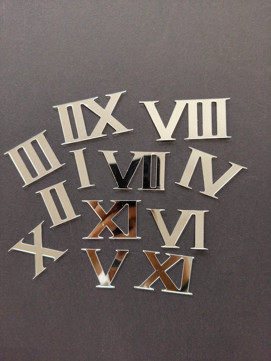 Silver roman acrylic cutouts