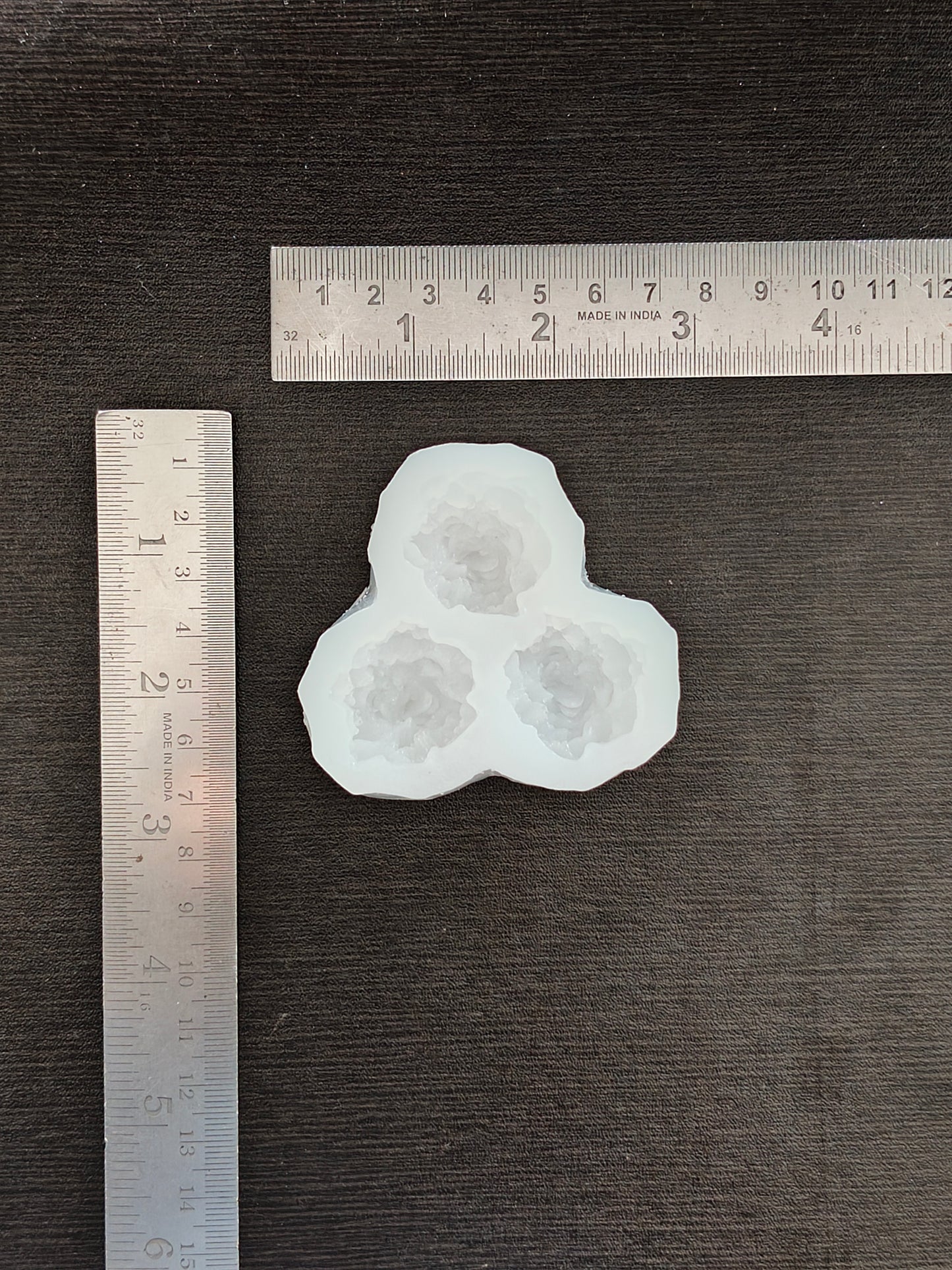 Small 3 Cavity 3D Rose Flower Mould
